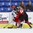 PLYMOUTH, MICHIGAN - APRIL 3: Canada's Sarah Potomak #44 takes out Russia's Yekaterina Smolentseva #17 along the boards during preliminary round action at the 2017 IIHF Ice Hockey Women's World Championship. (Photo by Matt Zambonin/HHOF-IIHF Images)

